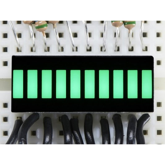 10 Segment Light Bar Graph LED Display - Green